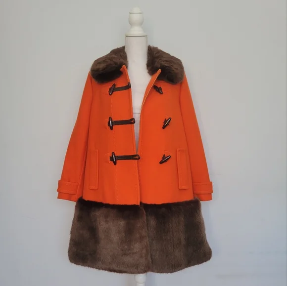 Kate Spade Allie Faux Fur Trimmed Duffel Coat - Picture 3 of 15